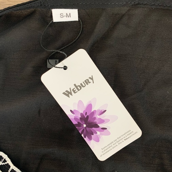 🛑SOLD🛑Swimsuit cover up kimono w/ fringe black - Picture 5 of 7